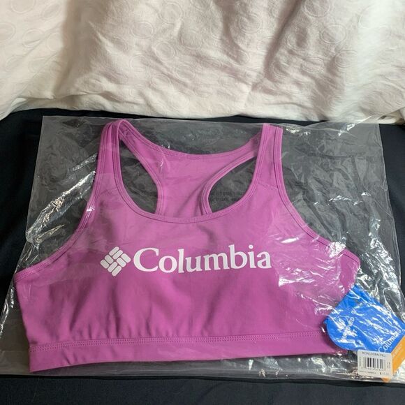 NWT Columbia purple racer back sports bra medium impact size large - Picture 2 of 8